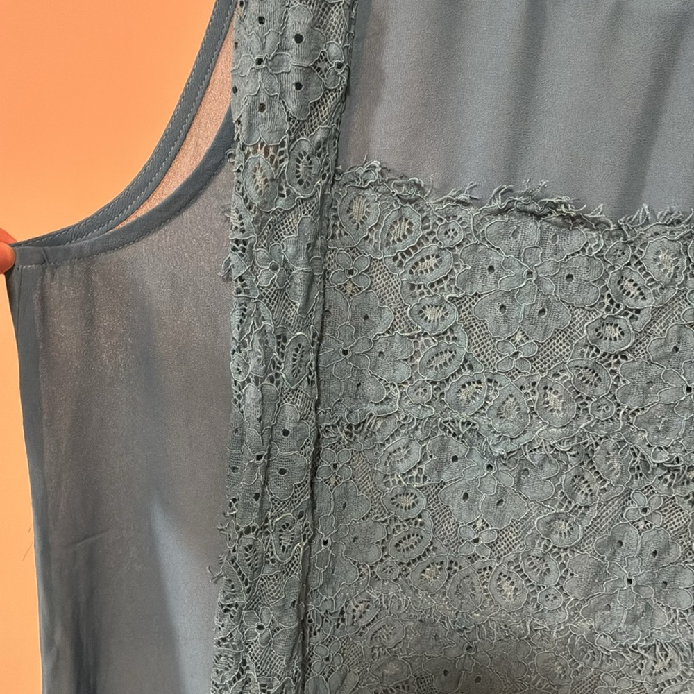 Entro Turquoise Lace Sleeveless Top medium - Picture 4 of 6